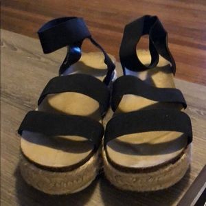 Used Cork and Espadrille sandals.
